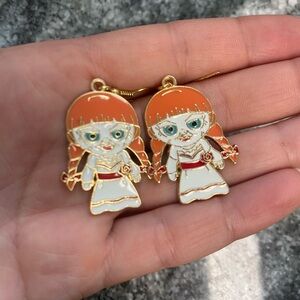 Annabelle Horror Movie Halloween Earrings Spooky Season  Novelty Trending Now